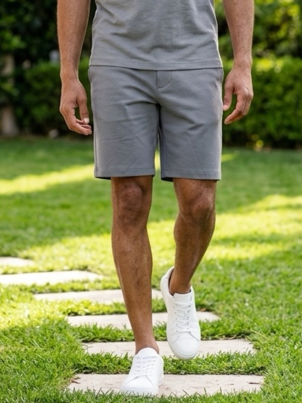 NWT SWET TAILOR Men’s 8” Gray Chino Short Regular Fit - Size 31